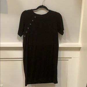 Scoop neck tshirt dress with grommets